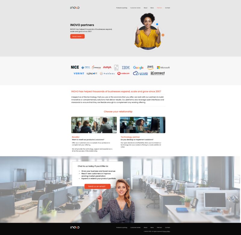 iNOVO — Partners page